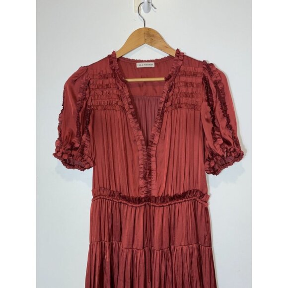 Ulla Johnson Rose Tiered Ruffle Midi Dress size 4 Womens Retails ($658) - Picture 5 of 11